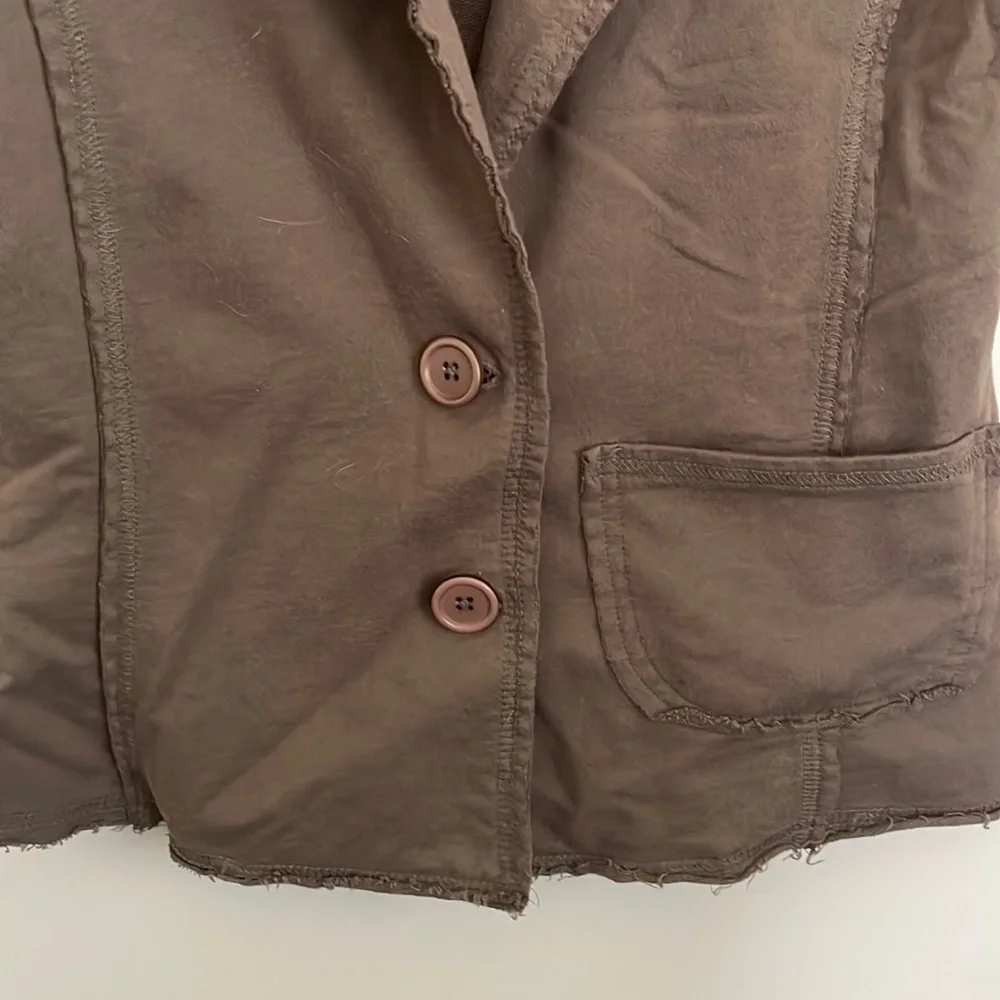 Mossimo Shacket- dark Taupe-Brown Short sleeves Half button Front pocket- Latge - Picture 5 of 10